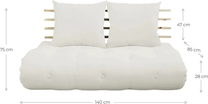 Variabilná pohovka Karup Design Shin Sano Natural Clear/Creamy