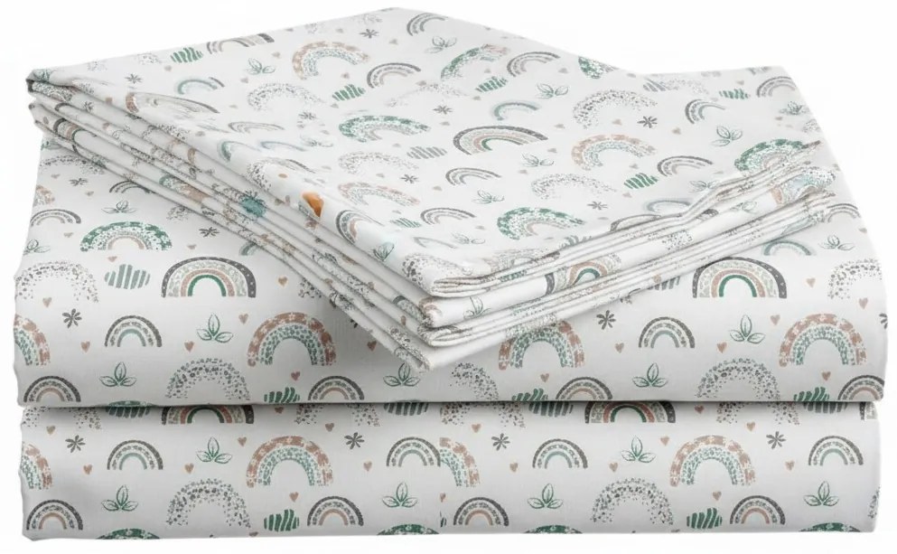 Bavlnená plachta do detskej postieľky RAINUBI biela 110x160 cm