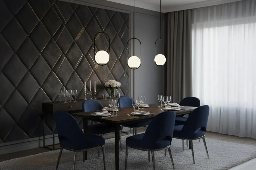 Závesné svietidlo Florence, 1x biele sklenené tienidlo, b, U