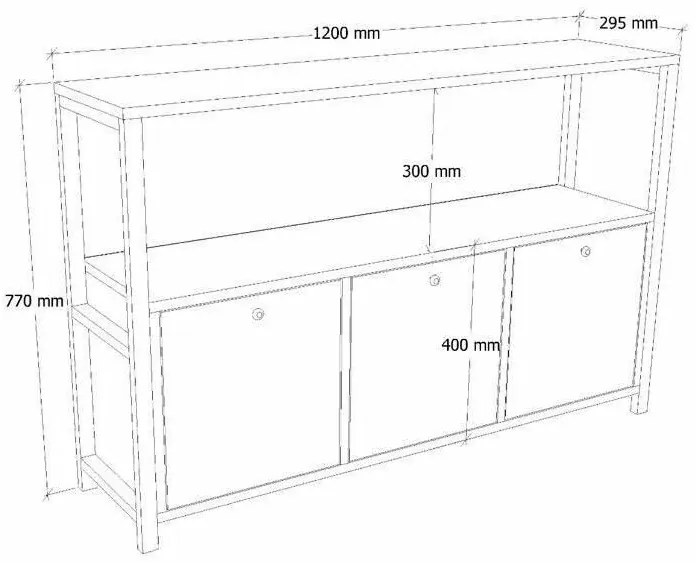 Skrinka Nero v2 Atlantic Pine and Black
