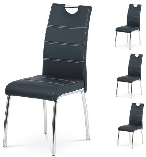 Autronic, jedálenská stolička HC-484 BK set 4 ks