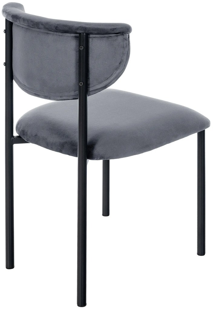 Stolička pre návštevy Gambell zamat - tmavošedá