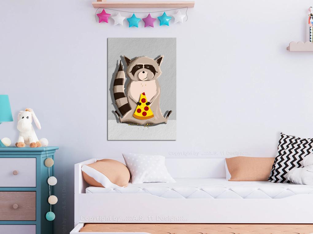 Artgeist Obraz - Gourmand Raccoon (1 Part) Vertical Veľkosť: 60x90, Verzia: Na talianskom plátne