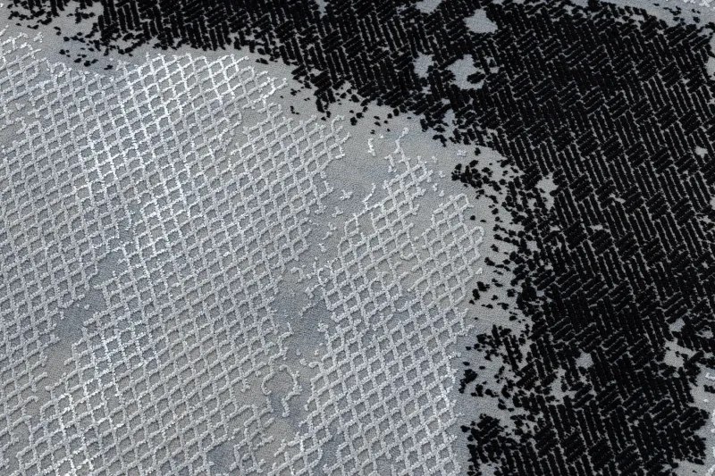 Dywany Łuszczów, Kusový koberec Core A004 Frame black/light grey, 120x170, šedá, chodba / predsieň