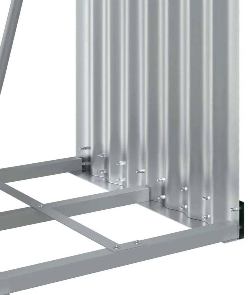 Držiak na polená bledosivý 40x45x100 cm pozinkovaná oceľ