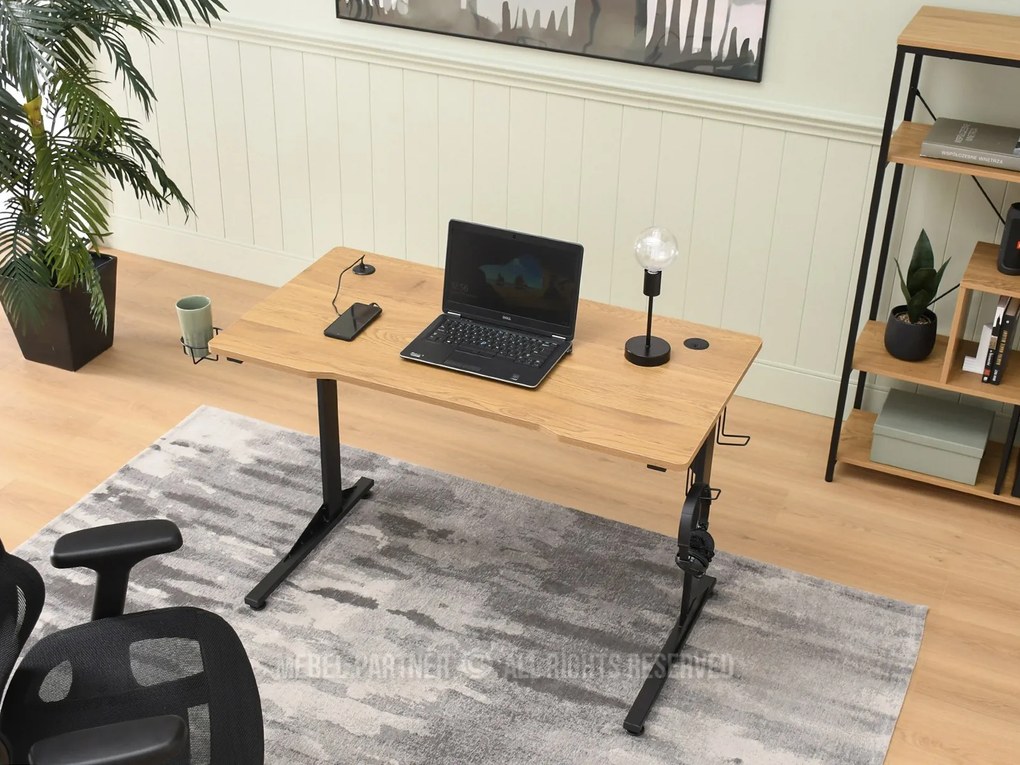 PC stolík Matts 115 (dub + čierna). Akcia -13%. Vlastná spoľahlivá doprava až k Vám domov. 1109789