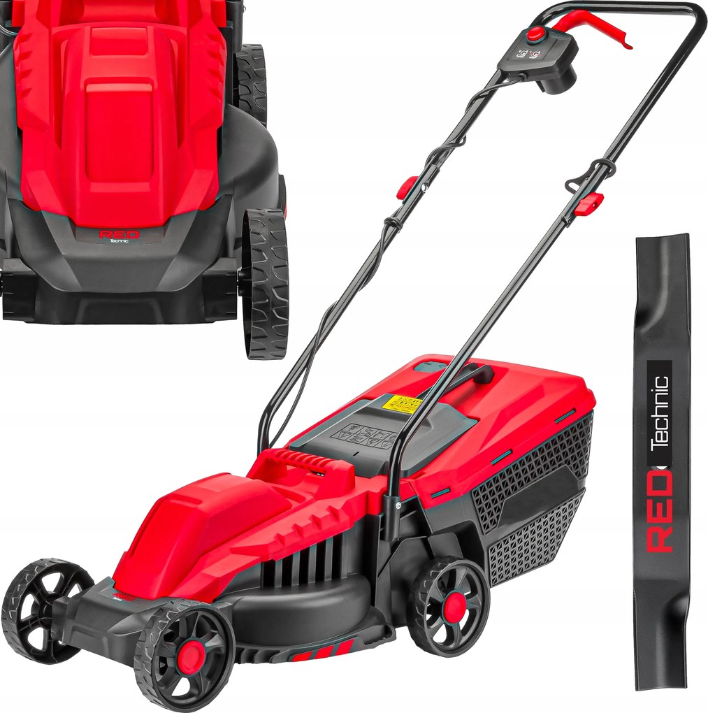 Elektrická Kosačka 2200W 32 CM Veľký Kôš 30 L, Nastaviteľná Výška, Ľahká