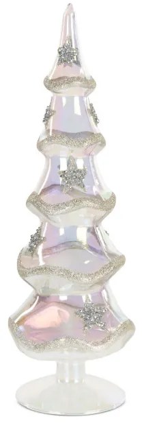 Vianočná dekorácia stromček FIG 161 A priesvitná / strieborná