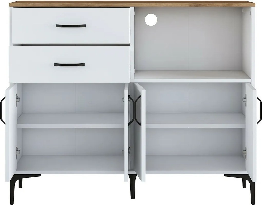 Skriňa Jeby Walnut and White