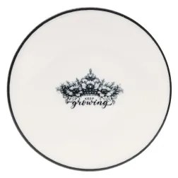 4-dielna jedálenská súprava, čierna/biela, porcelán