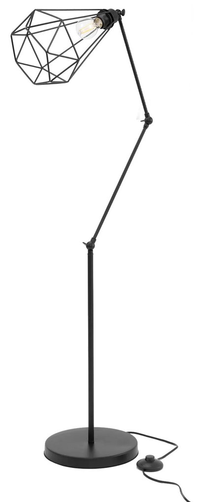 Toolight - Podlahová lampa Reno 1xE27 60W 300216 Diament, čierna, OSW-06963