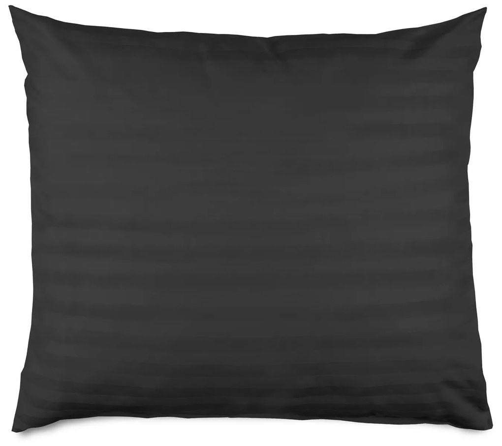 BAMBUSOVÁ OBLIEČKA NA VANKÚŠ STRIPE COAL 50X60 CM ČIERNA