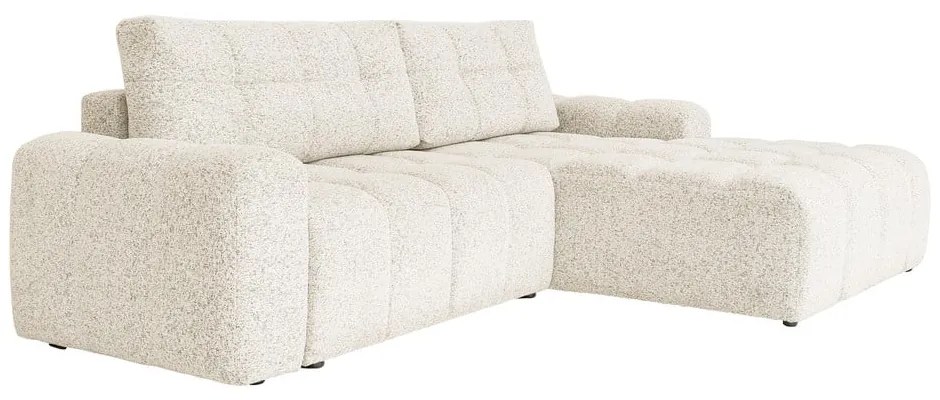 Krémová rozkladacia modulárna rohová pohovka s úložným priestorom (pravý roh) Lulu – Miuform