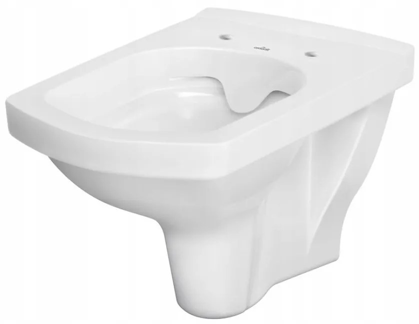 Cersanit Easy Clean On, závesná wc misa 52,5x36cm + antibakteriálne sedátko z duroplastu, biela, K701-144