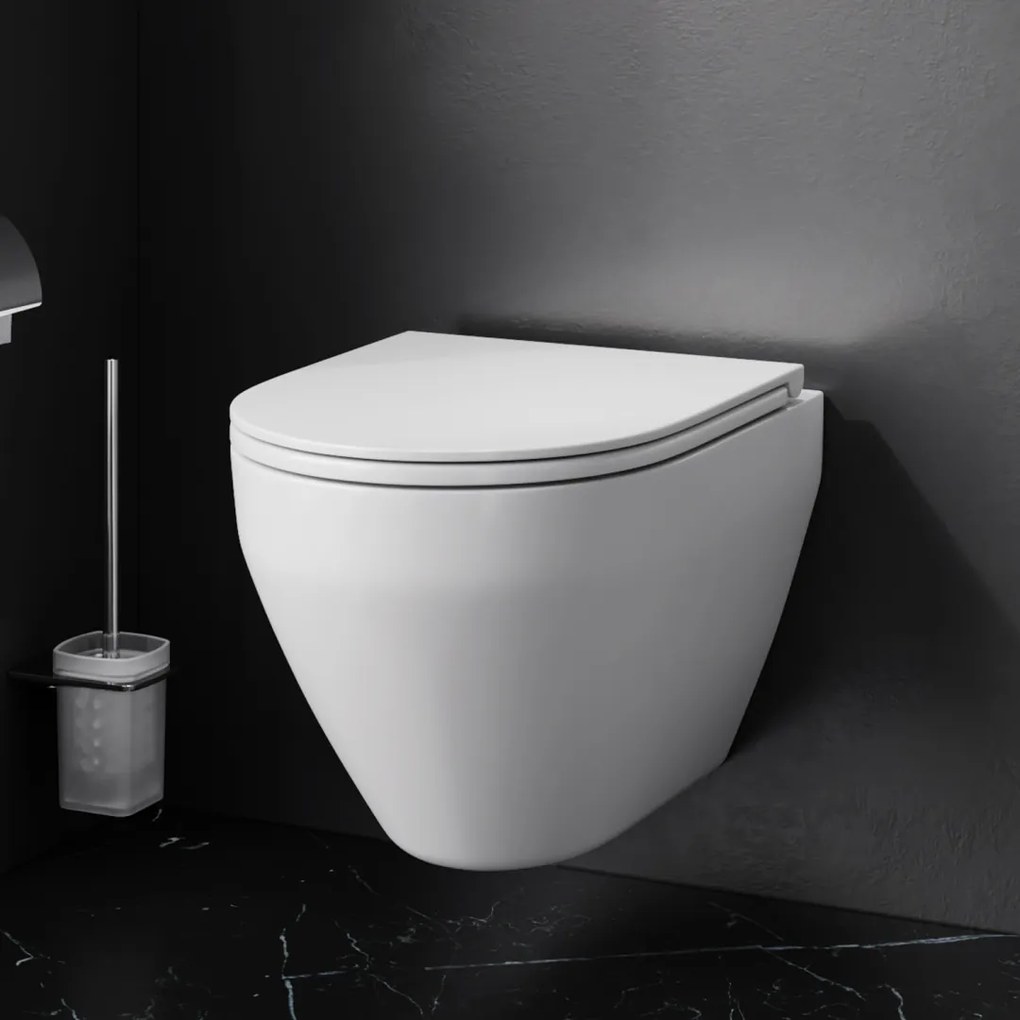 Závesné WC AM.PM Spirit 2.0 CSB1700SC bezokrajové, so sedadlom Microlift, biele