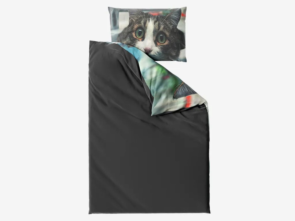 3D obliečky MÚROVATÁ MAČKA Rozmer obliečky: 70 x 90 cm | 140 x 200 cm