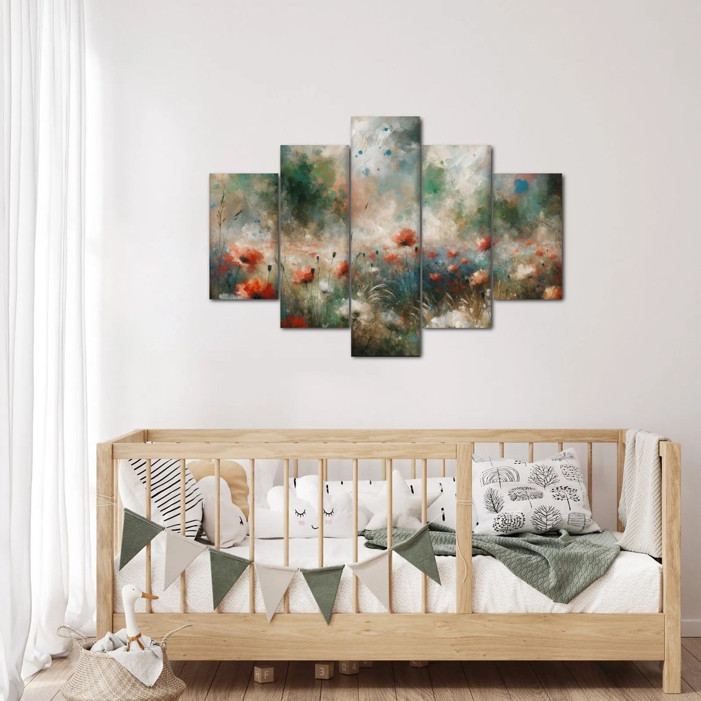 Obraz – Abstrakcia poľa s makmi (150x105 cm)