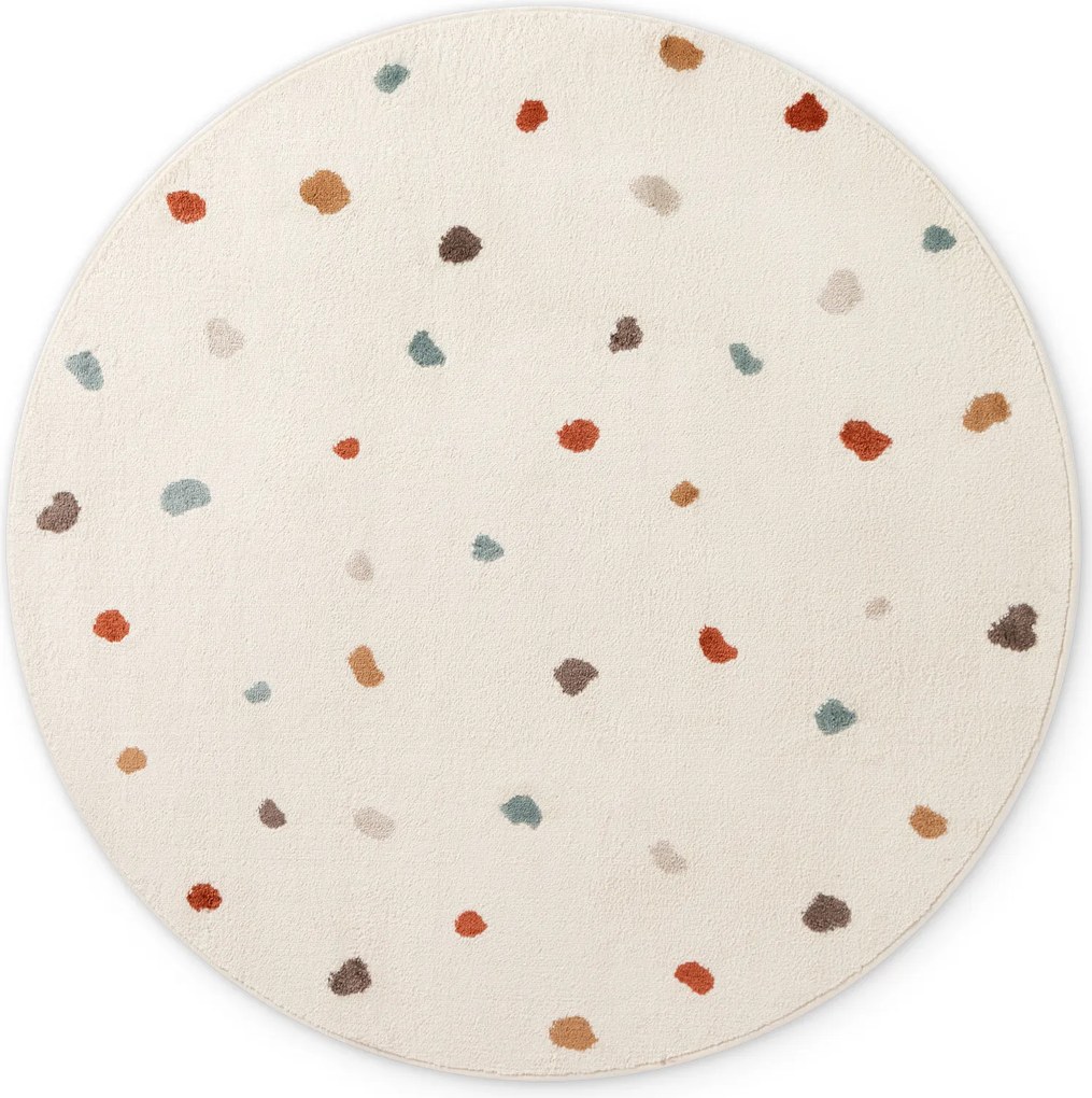 Hanse Home 160x160 (priemer) kruh Detský koberec Adventures 106210 Cream Multicolor kruh, biela, detská izba