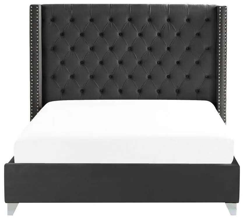 Manželská posteľ 180 cm Lubbka (čierna) (s roštom). Vlastná spoľahlivá doprava až k Vám domov. 1081051