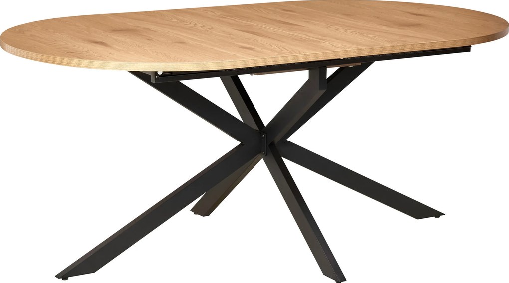 XXXLutz JEDÁLENSKÝ STÔL, čierna, farba duba, 180-220/100/75 cm MID.YOU - Stoly - 002798025901