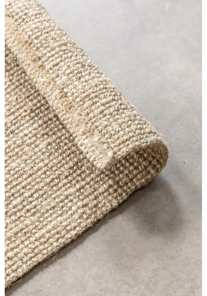 Krémovobiely jutový koberec 120x170 cm Bouclé – Hanse Home
