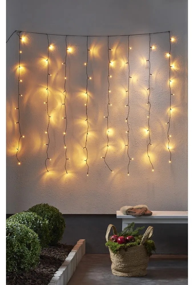Vonkajšia svetelná LED reťaz Star Trading Curtain, dĺžka 1,3 m