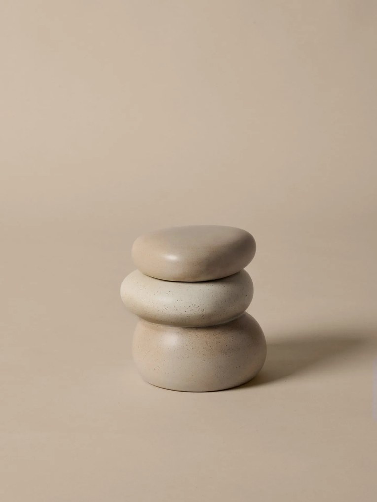 Ferm Living Úložná dóza Pebble Sand/Cream Large