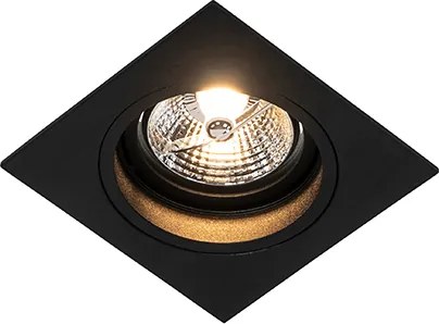 Moderné zapustené bodové svetlo čierne nastaviteľné - Chuck 70