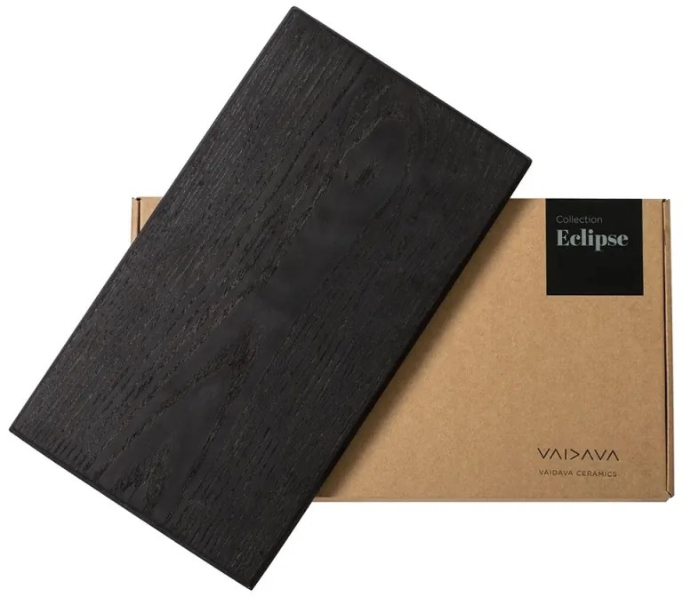 Servírovacia doska Eclipse 32x18cm, čierna / jaseň