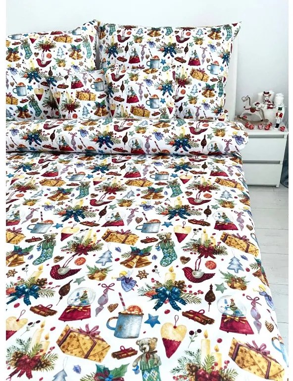 INTERMEDIC SK Vianočná posteľná obliečka Christmas Toy 140x200/70x90 cm