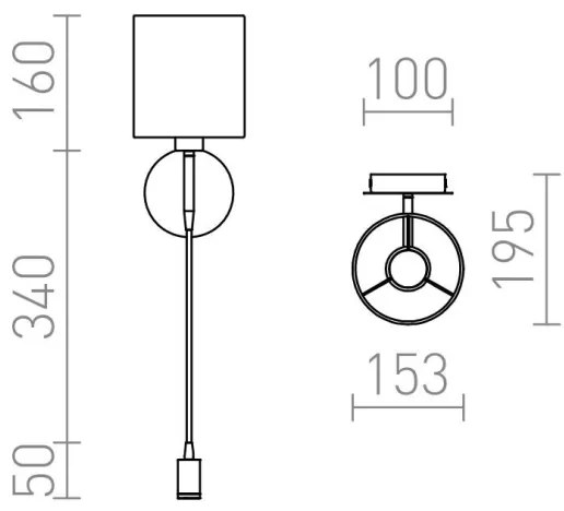 RED - Design Rendl - R10580 - LED Nástenná lampa VERSA 1xE27/42W/230V + LED/3W