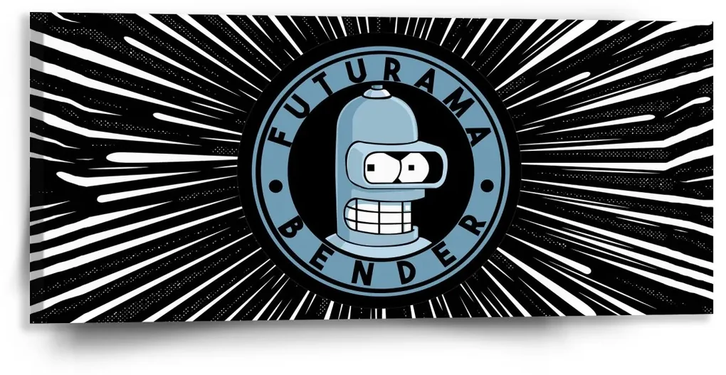 Sablio Obraz Futurama Bender Vesmír - 110x50 cm