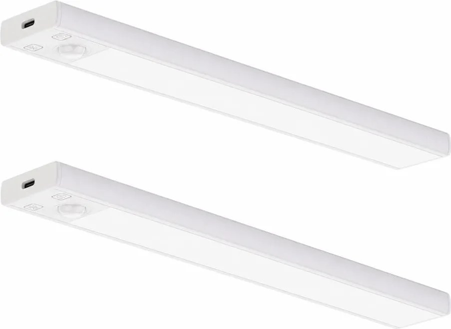 SADA 2x nabíjateľné LED osvetlenie nábytku so senzorom VIRO LED/1,2W/800 mAh 30cm CCT biela