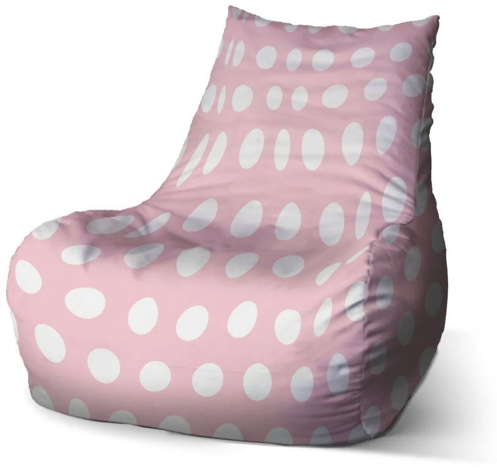 Sablio Sedací vak Bean Biele bodky - 100 x 90 x 45 cm