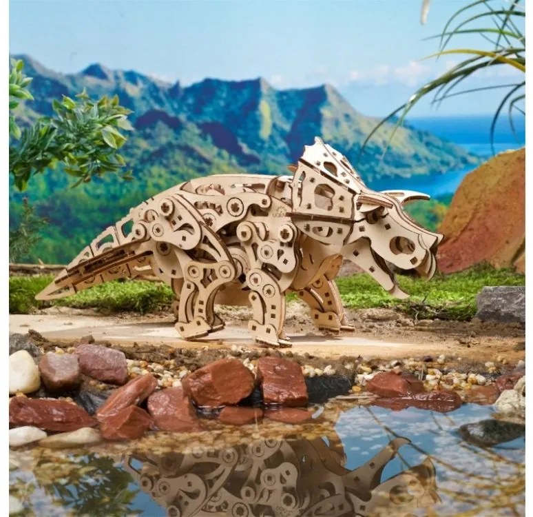 Ugears 3D mechanické puzzle Triceratops 400 ks
