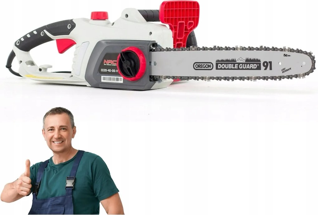 Elektrická Reťazová Píla Nac 2000W Oregon 16" 40CM Systém Sds