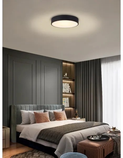 Immax NEO 07201L-LED Stmievateľné stropné svietidlo RONDATE 28W/230V čierna Tuya+DO