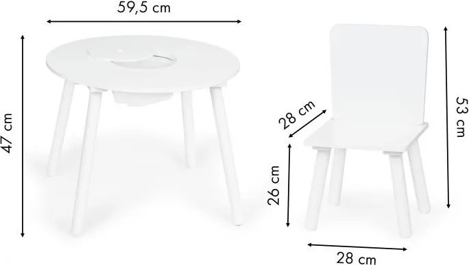 Detská súprava stola a 2 stoličiek ECOTOYS