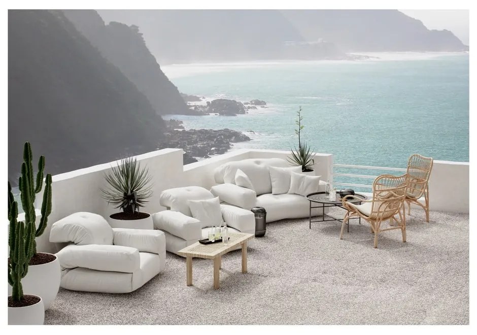 Béžová rozkladacia pohovka vhodná do exteriéru Karup Design Design OUT™ Hippo Beige