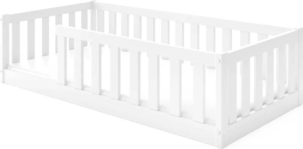 Detská posteľ BELLA SIMA 160x80 Montessori z masívu – biela