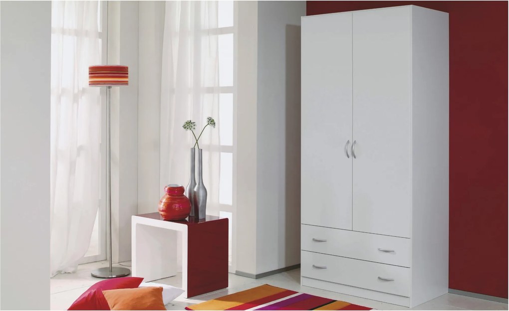Sconto Šatníková skriňa CASE 3729 biela