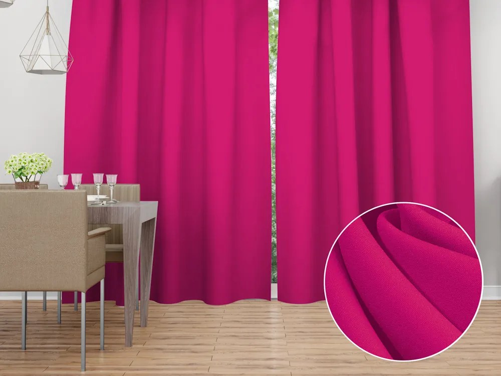 Biante Dekoračný záves Rongo RG-096 Fuchsiový 140x250 cm