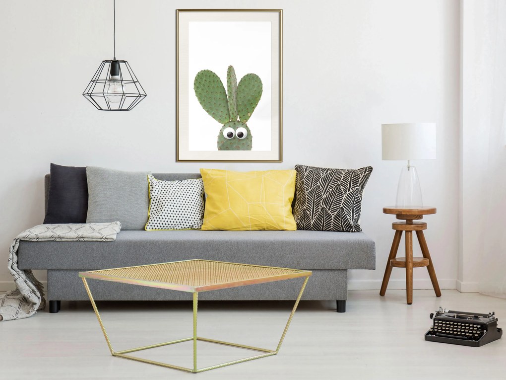 Artgeist Plagát - Ear Cactus [Poster] Veľkosť: 30x45, Verzia: Zlatý rám s passe-partout