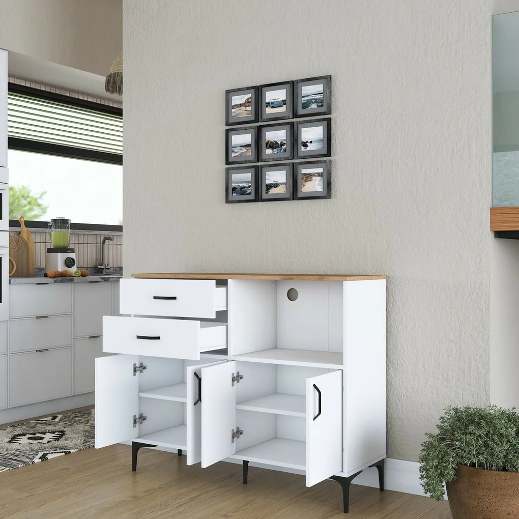 Skriňa Jeby Walnut and White