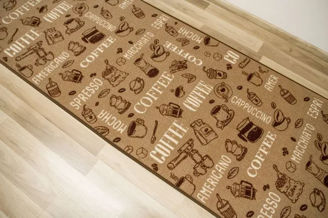 Protišmykový behúň COFFEE 04 hnedý, béž