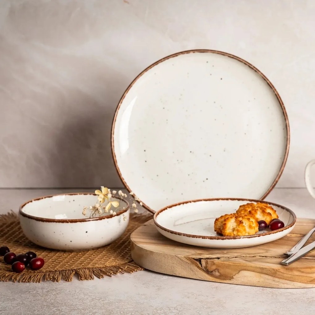 Altom Porcelánový plytký tanier Reactive Ivory, 26,5 cm