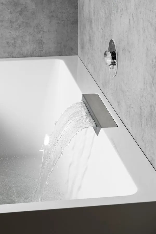Polysan Polysan, CASCATA L MONOLITH obdĺžniková vaňa 180x80x60cm, kaskáda nerez, 73836ML.100