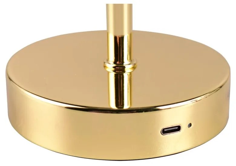 LED stmievateľná stolová lampa v zlatej farbe (výška 30 cm) Jeff – Reality