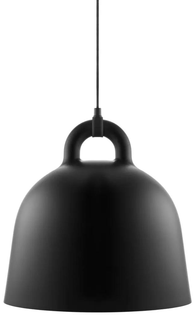 Závesná lampa Bell, stredná – čierna