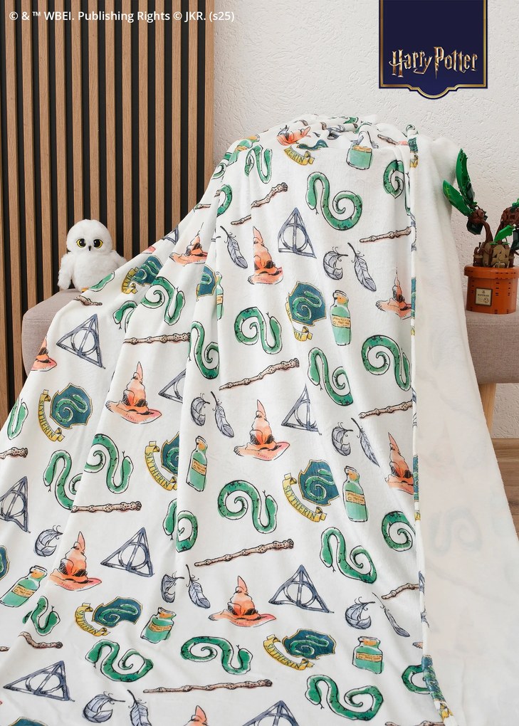 Deka mikroplyš Harry Potter 150 × 200 cm - Slizolin